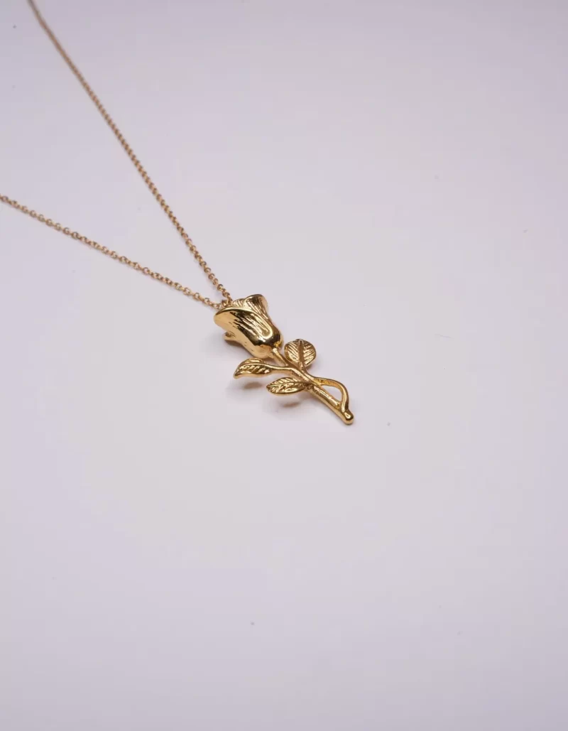 Gold Rose Pendant
