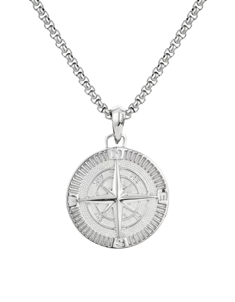 Compass Silver Pendant